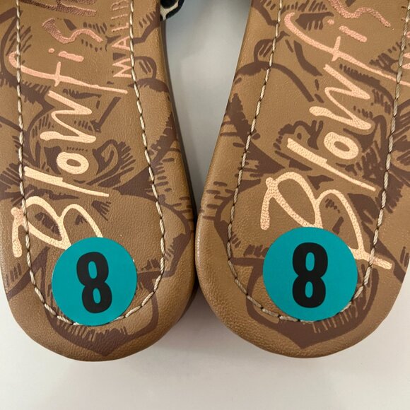 Blowfish Malibu Anina Women’s Leopard Sandals Slip On Shoe Textile Size 8 M - Picture 7 of 9
